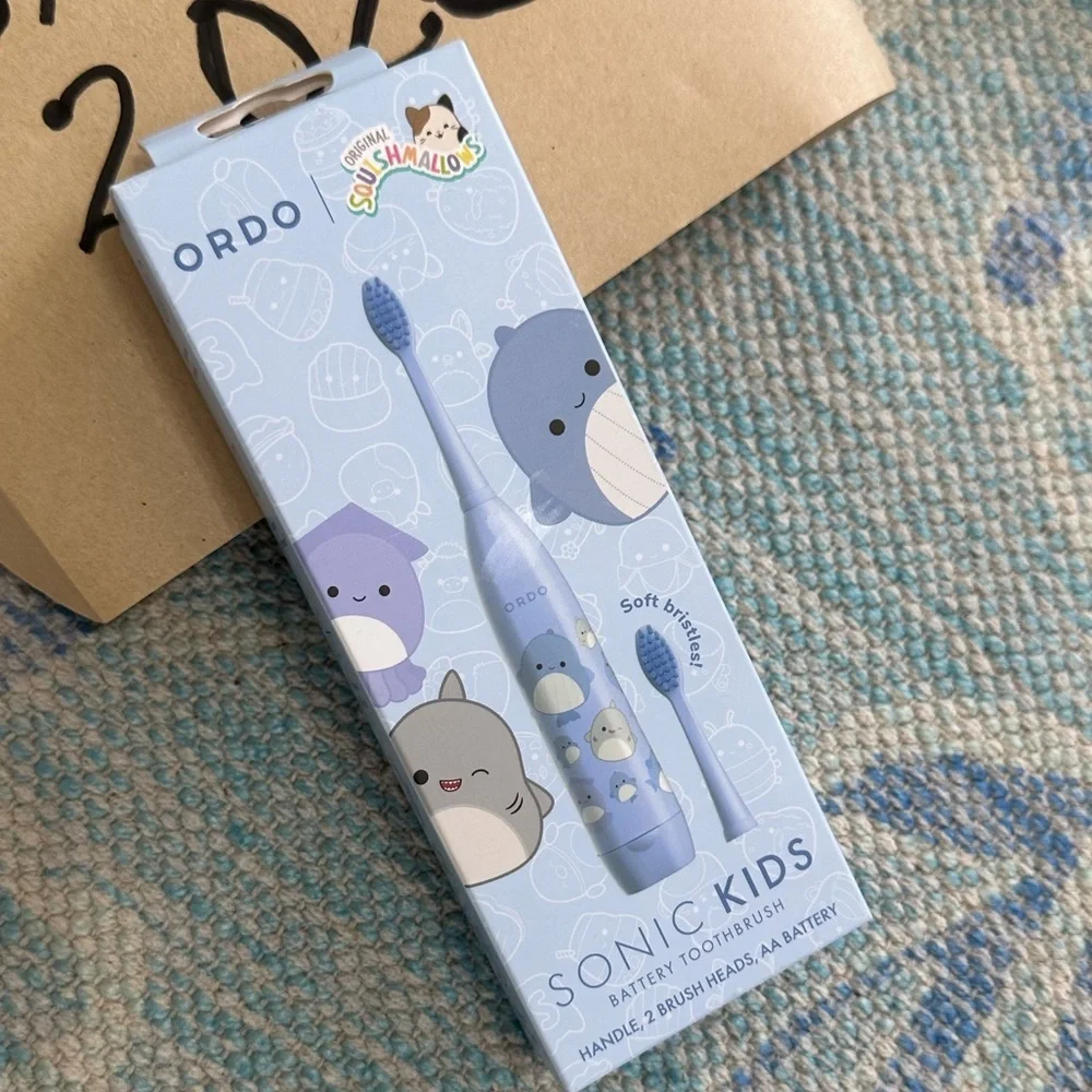 New ORDO Sonic Kids' Battery Toothbrush - Squishmallows Samir - Blue